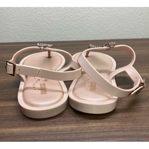 Melissa Slim II Thong T Strap Jelly Sandal Metallic Nude EU 35/36/ US 5 - Picture 6 of 12